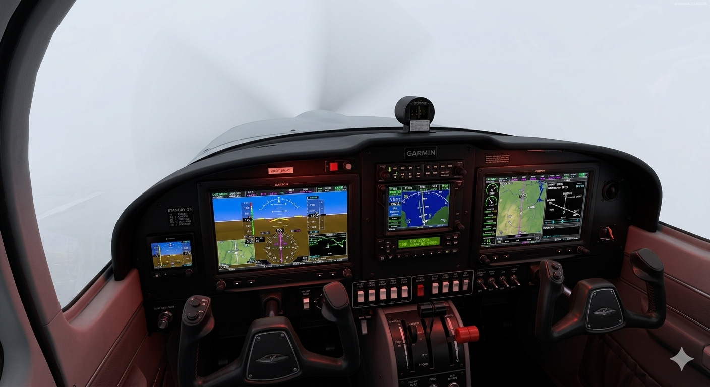 Aircraft cockpit in IMC — IFR operations