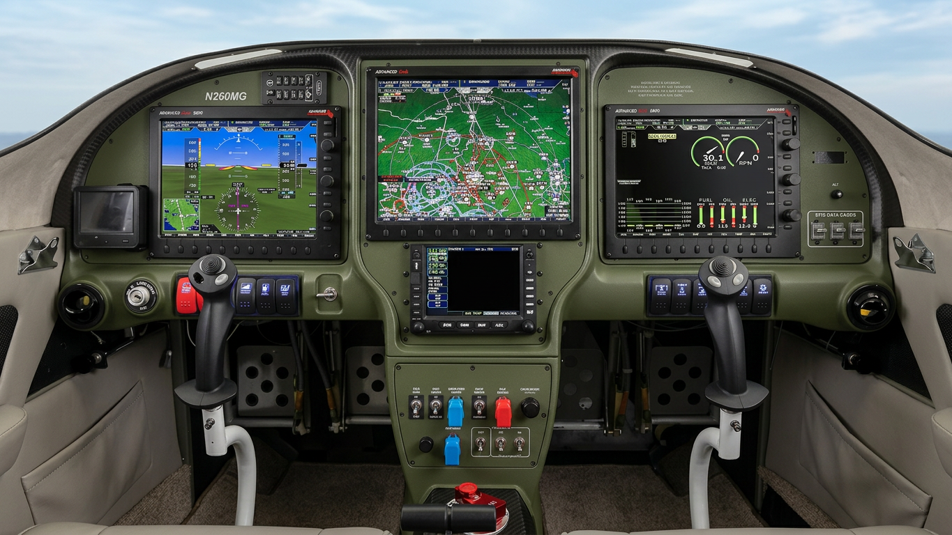OD green automotive paint coated aircraft instrument panel