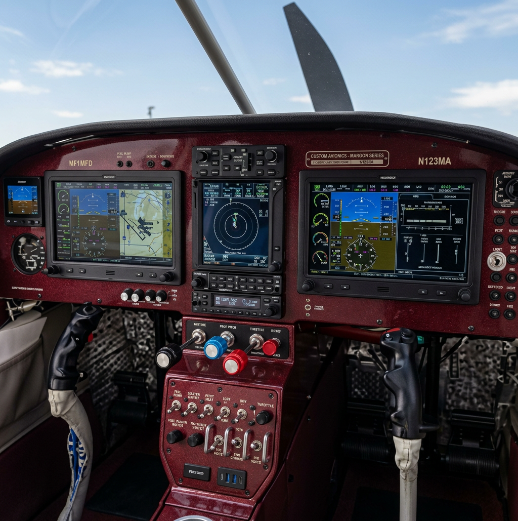 Custom specialty color automotive paint coated aircraft panel